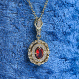 Stunning Central Round Gemstone Necklace - Fluffy