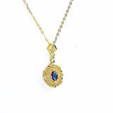 Stunning Central Round Gemstone Necklace - Fluffy