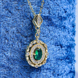 Stunning Central Round Gemstone Necklace - Fluffy