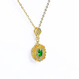 Stunning Central Round Gemstone Necklace - Fluffy