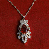 Feminine Adorned Bright Zircon Necklace - Fluffy