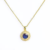 Sleek Design Shimmering Zircon Necklace - Fluffy