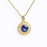 Sleek Design Shimmering Zircon Necklace - Fluffy