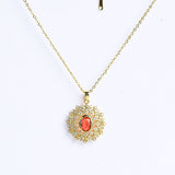 Stunning Central Colorful Gem Necklace - Fluffy