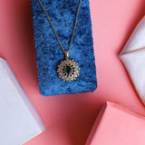 Stunning Central Colorful Gem Necklace - Fluffy