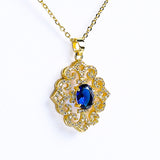 Luxury With Sparkling Zircon Necklace - Fluffy