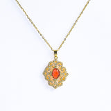 Luxury With Sparkling Zircon Necklace - Fluffy