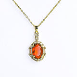 Gleaming Zircon  Colorful Gem Necklace - Fluffy