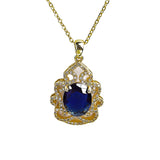 Bright Zircon And Colorful Gem Necklace - Fluffy