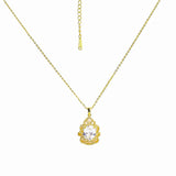 Bright Zircon And Colorful Gem Necklace - Fluffy