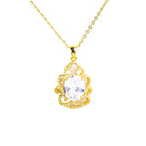 Bright Zircon And Colorful Gem Necklace - Fluffy