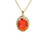 Charming Sparkling Colorful Gem Necklace - Fluffy