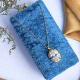 Charming Sparkling Colorful Gem Necklace - Fluffy