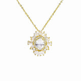 Delicate Gleaming Zircon Stones Necklace - Fluffy