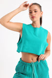 Cropped Sleeveless Top (36245) - Fit Freak