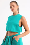 Cropped Sleeveless Top (36245) - Fit Freak