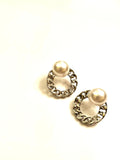 Link Chain With Pearl Earrings - Trio Earrings