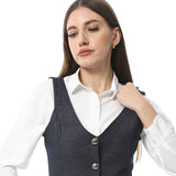 Casual Buttons Denim Vest - Mr Joe