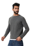 Knitted Acrylic Round Neck Pullover (703) - White Rabbit