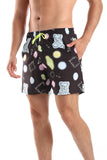 Side Pockets Crabs Patterned Shorts (1273) - White Rabbit