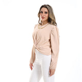 Twisted Stomach Plain Blouse (2984) - Mr Joe