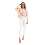 Twisted Stomach Plain Blouse (2984) - Mr Joe