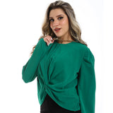 Twisted Stomach Plain Blouse (2984) - Mr Joe