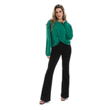 Twisted Stomach Plain Blouse (2984) - Mr Joe