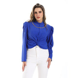 Puffy Sleeves Plain Blouse (2993) - Mr Joe