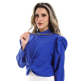 Puffy Sleeves Plain Blouse (2993) - Mr Joe