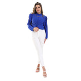 Puffy Sleeves Plain Blouse (2993) - Mr Joe