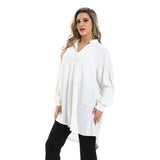 Collar Plain Long Sleeves Tunic (2996) - Mr Joe