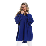 Collar Plain Long Sleeves Tunic (2996) - Mr Joe