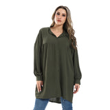 Collar Plain Long Sleeves Tunic (2996) - Mr Joe