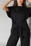 Short Sleeves Melton Suit (W528) - Hudz