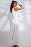 Basic Cut White Dress - U-Modest