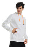 Slip On Plain Hoodie With Neon Details (143) - White Rabbit