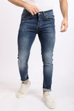 Slim Fit Jeans With Scratches (1192) - White Rabbit