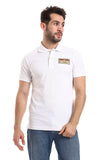 Double Buttoned Short Sleeves Pique Polo - White Rabbit