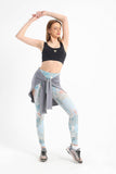 Colorful Palm Seamed Printed Leggings - Fit Freak