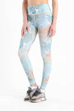 Colorful Palm Seamed Printed Leggings - Fit Freak