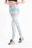 Colorful Palm Seamed Printed Leggings - Fit Freak