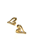 Gold Heart Earrings - Trio Earrings