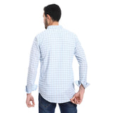 Windowpane Long Sleeves Shirt (328) - Pavone