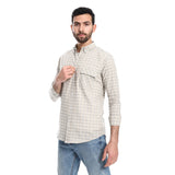 Windowpane Long Sleeves Shirt (328) - Pavone