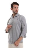 Front Textured Men Shirt (2050) - White Rabbit