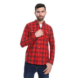 Plaid Pattern Two Front Pockets Shirt (330) - Pavone