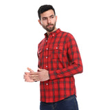 Plaid Pattern Two Front Pockets Shirt (330) - Pavone