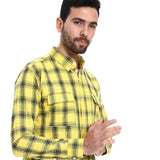 Plaid Pattern Two Front Pockets Shirt (330) - Pavone