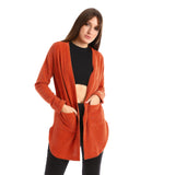 Velour Knitted Long Cardigan - Kady